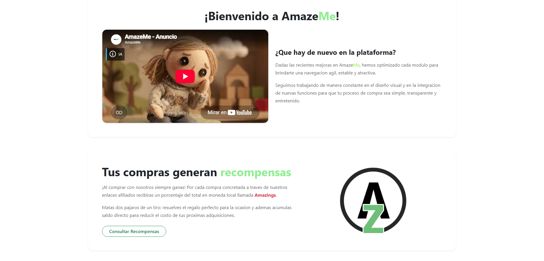 Seccion de recompensas